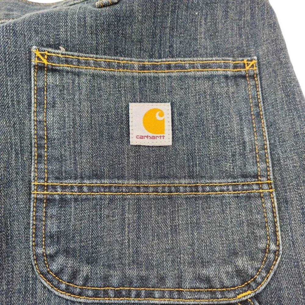 Carhartt 103327 Men 42/32 Relaxed Fit Holter Dungaree Carpenter Blue Denim Jeans